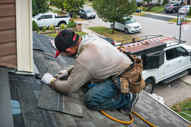 Professional Roof Installation technician working in Clarkson, NY